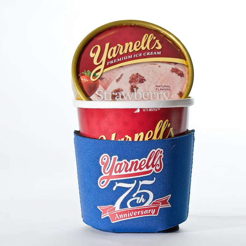 Customized Pint Pal koozie for Yarnell&rsquo;s 75th Anniversary